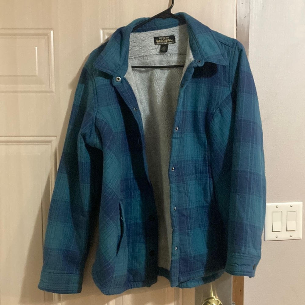 Women’s Large Blue Plaid Jacket